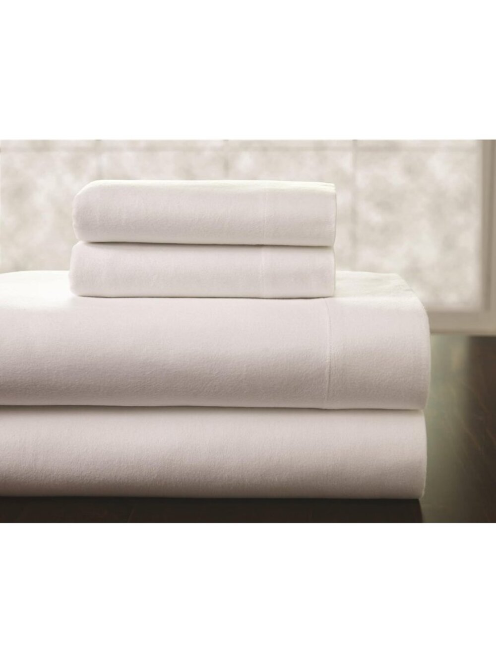 Cozy Queen Flannel Sheet Set - 100% Cotton, Deep Pockets, Warm & Soft, Ivory
